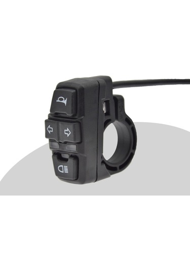 Suntek Ön Işık Boynuz Dönüş Işık Anahtarı Motosiklet Siyah