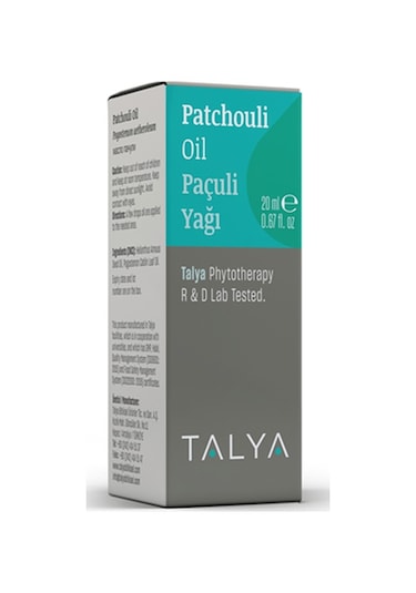 Talya Soğuk Sıkım %100 Saf ve Doğal Paçuli Yağı 20 ML
