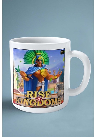 Rise Of Kingdoms Mobil Oyun Baskılı Kupa Bardak Çift Taraflı Baskı Kişiye Özel Model 2 Çok Renkli