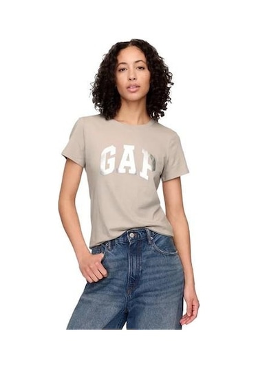 Gap 729555009 V-ss Logo Classic Tee Kadın Tişört Yeşil