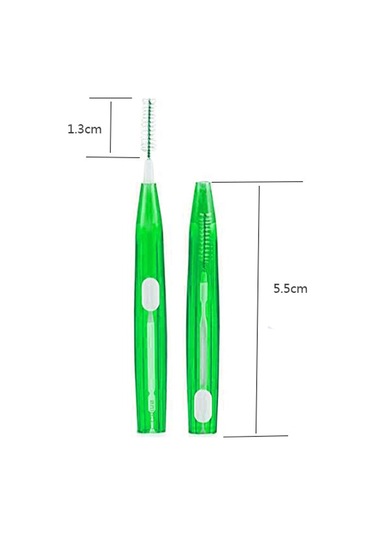 Skycity 60 Adet 0.8mm Yeşil Fırça Ucu, Tıkanma Olmayan Tasarım, Yumuşak Telli, Aile İçin Oral Bakım Aleti