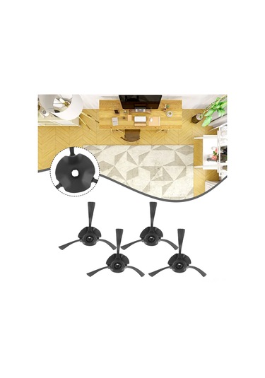 Youmex Shark Rv2310/rv2310ae Robot Süpürge İçin 4 Adet Yedek Yan Fırça - Köşelerde Dirt Ve Toz Toplama - Dayanıklı Abs Ve Nilon