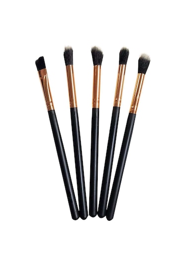 Profesyonel 5'li Makyaj Fırça Seti Siyah