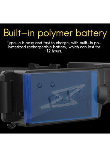 Far Led Şarj Edilebilir Usb Sensör Far Su Geçirmez Koşu Lambası Koşu Jogg Yürüyüş Kamp Balıkçılık Siyah