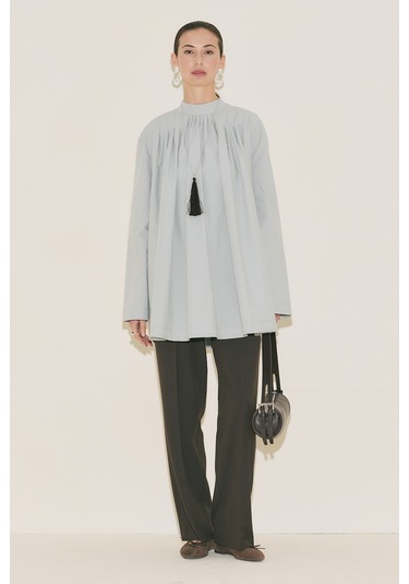 Manuka Pliseli Tunik Mavi Ss26tnk00004-22 Mavi