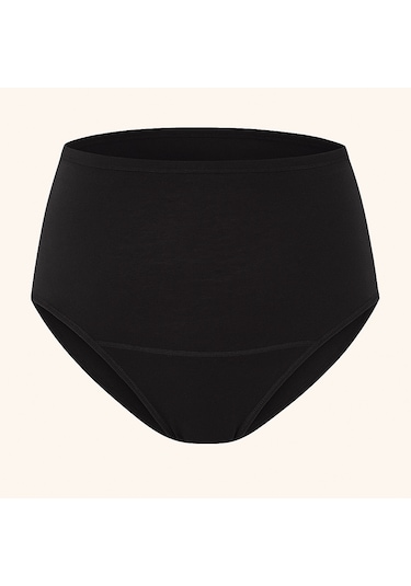 Kadın Pamuklu Likralı Hamile Lohusa Külot Siyah Kompedan K23582-siyah Siyah