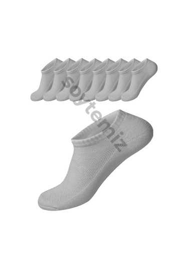 Soytemiz Unisex Gri Cotton Sneakers Spor Çorap 8 Çift Diğer