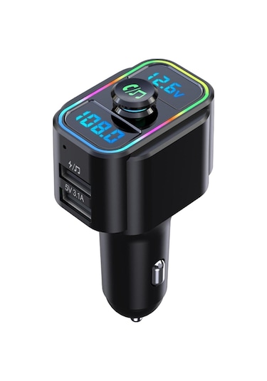 C23s Araba Bluetooth Mp3 Müzik Çalar Çok Fonksiyonlu Renkli Işıklar