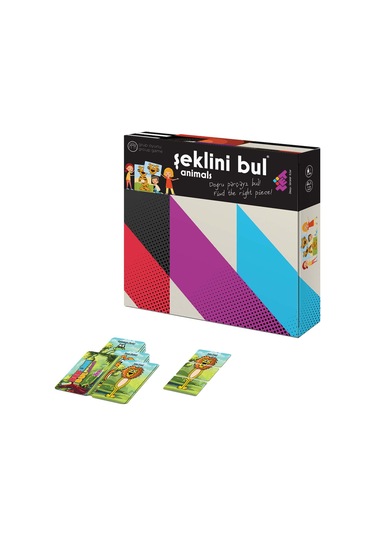 Şeklini Bul Animals Zeka Ve Akıl Oyunu 3+ Yaş 4  Oyuncu
