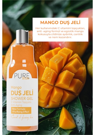 İkili Set: Shea Vanilya Vücut Sütü 250 Ml + C Vit. Mango Duş Jeli 400 Ml Mango