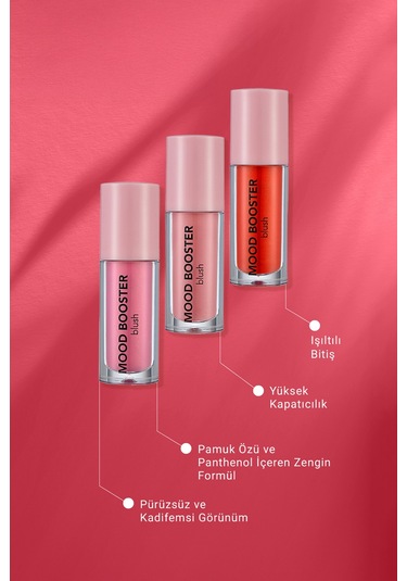 Flormar Yoğun Pigmentli Likit Allık (GÜL KURUSU) - Mood Booster Lbl. - 003 Thats Rosewood - 8682536043724