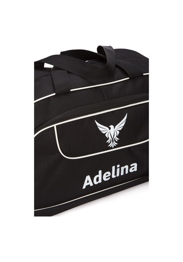 Unisex Siyah Seyahat Tatil Spor Kabin Boy Kumaş Valiz El Ve Omuz Çantası Siyah