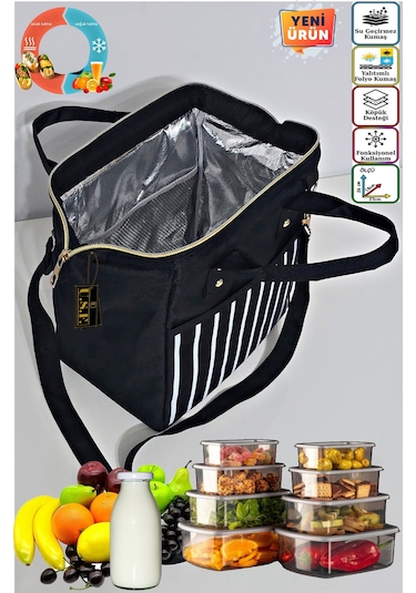 Anne Bebek Askılı Taşıma Çantası Isı Yalıtımlı Termal Termoslu Yemek, Mama, Beslenme, Gıda Çantası Çok Renkli