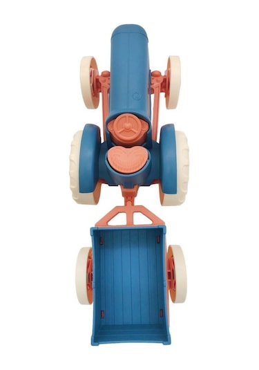Let's Be Child Römorklu Sürtmeli Plastik Traktör Lc-30878 Lacivert-turuncu