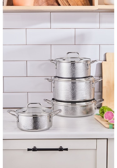 Karaca  Powersteel 316+ Enzo 8 Parça Çelik Tencere Seti