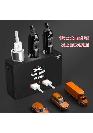 Geeroyoo Çoklu Cihaz İçin Qc3.0 Hızlı Şarj Özellikli 12v/24v Evrensel Araç Çakmaklığı Ve Usb Portlu Şarj Cihazı