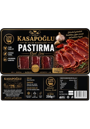 Kasapoğlu Antrikot Pastırma 250 G
