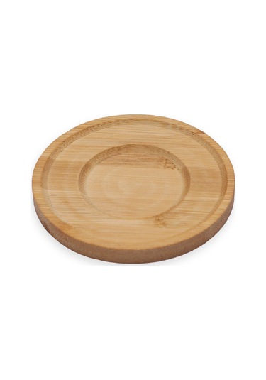 6 Adet Yuvarlak Bambu Çay Tabağı, Bardak Altlığı, Fincan Tabağı Ahşap