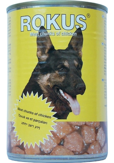 Rokus Parça Tavuk Etli Konserve Yetişkin Köpek Maması 410 G