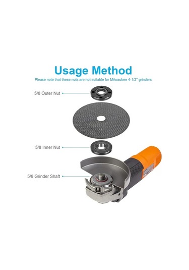 Pazly 5 Parçalı Çelik Öğütücü Seti, Açılı Öğütücü Bakımı, Flanş Kilit Somunu