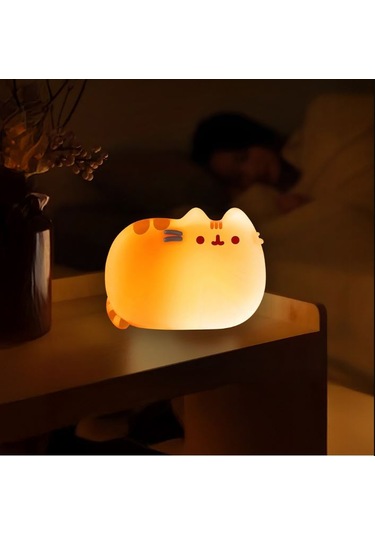 Dekoratif Led Pusheen Kedi Pl-98 Gece Lambası Beyaz