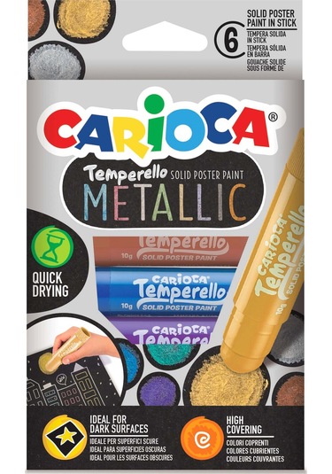 Carioca Temperello Poster Boya Kalemi 6’lı – Metalik