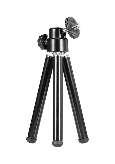 Dofolink Masaüstü Mini Tripod: 15cm Katlanabilir, 20cm Maksimum Yükseklik, 1/4" Vida, Alüminyum Ally, Siyah, Kameralar Ve Kamera İçin Evrensel