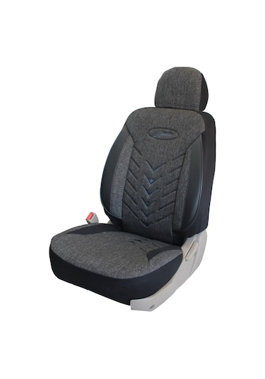 Mercedes E 220 Cdı Uyumlu Keten Kumaş Oto Koltuk Kılıfı Füme-Siyah
