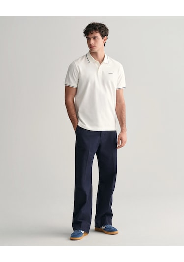 Gant Erkek Pike Polo T-shirt Regular Fit Beyaz