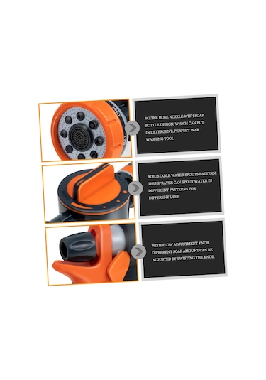 Qianfan Bahçe Sulama Başlığı Ayarlanabilir Hortum Başlığı