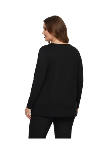 Wearon Kadın Siyah V Yaka Taşlı Bluz Bgl-st05148 Siyah