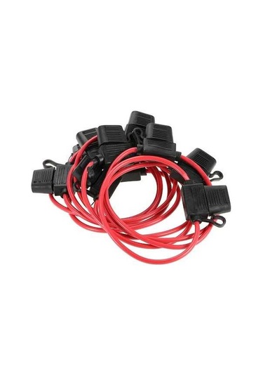 Novahub 10 Parça Araç İçin 40a Kapasiteli Siyah Kırmızı Sigorta Tutucu Seti, 26cm Kablo, Dc 12v 40