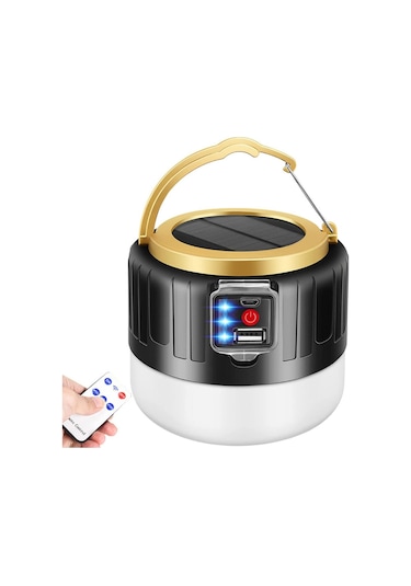 2 Adet G-300w Kamp Lambası Solar Güneş Enerjili Powerbank