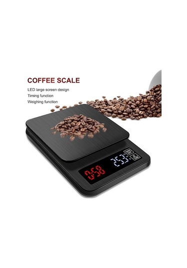 Tongxida Dijital Mini Terazi 10kg 0.1g Lcd Arkadan Aydınlatmalı Cep Elektrikli Ağırlık Gramları Siyah Siyah