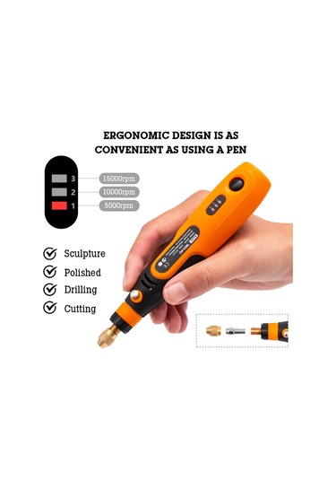 Sones Hılda 3.6v Elektrikli Taşlama Kalemi Hassas Oyma Mikro Elektrikli Matkap, Model: 32'si 1 Arada