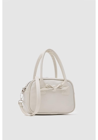 Shule Bags Perfect Kurdele Detaylı El Ve Çapraz Çanta Krem Krem