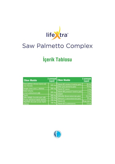 Lifextra Saw Palmetto Complex 30 Yumuşak Kapsül