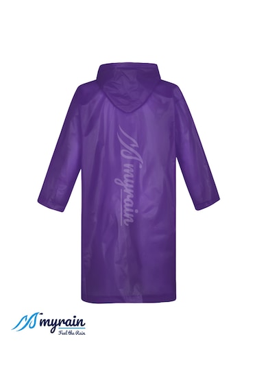 Myrain Kapüşonlu Çıtçıtlı Eva Yağmurluk Mor
