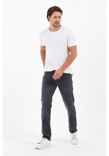 Digital Jeans Normal Kesim Fermuarlı Geniş Paça Yüksek Bel Erke Gri Açık Gri