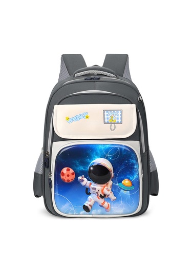 Ultra Hafif Yumuşak Yük Azaltıcı Sevimli Çocuk Okul Çanta Gri