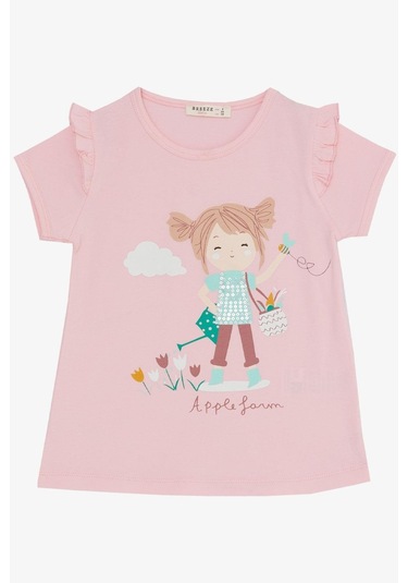 Breeze Kız Çocuk Kapri Taytlı Takım Çifti Kız Baskılı 1-4 Yaş, Pembe-pembe Pembe