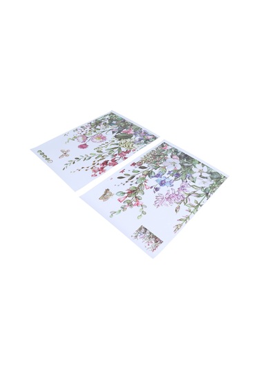 Hangfox Bitkisel Desenli Otomatik Yapışkan Duvar Sticker, Canlı Renkler, Kolay Uygulama, Ev Dekorasyonu, Pvc Malzeme, 50x35cm Y1744 Diğer