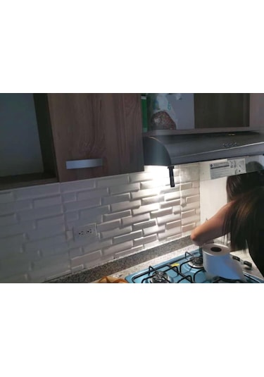 Nw55 Beyaz Opak Kendinden Yapışkanlı Duvar Paneli 3D Duvar Kağıdı N11.1574
