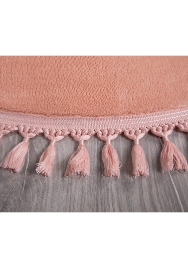 My Evilla Modern Dekoratif Örgü Saçaklı Simirna Peluş Halı Yolluk 001