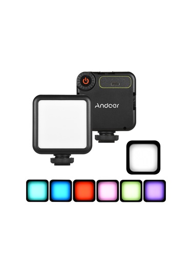 Andoer W49s Mini Fotoğrafçılık Lambası Taşınabilir Siyah Beyaz Diğer