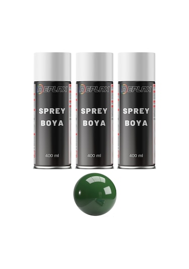 3 Adet Ral 6002 Yaprak Yeşil Sprey Boya 400 Ml.