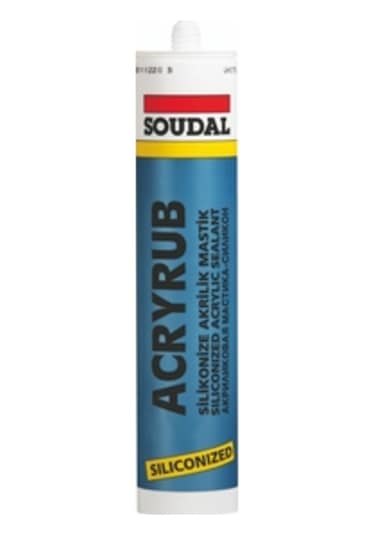 Soudal Siyah Acrylub Silikonize Mastik 310 Ml - 500 Gr Siyah