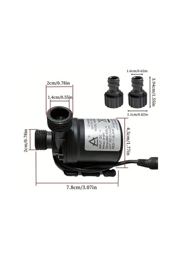 Besthome1 Dream011 1 Adet 12v Hızlı Bağlantı 800l/s Akvaryum Pompası Fırçasız Motor Balık Tankı Havuz Çeşme, Yenilenmiş Tasarım