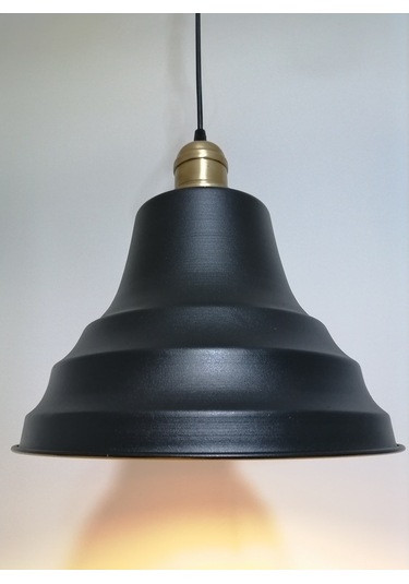 Riolight Retro Siyah Içi Gold Tekli Metal Sarkıt Çap: 27Cm (538288404)