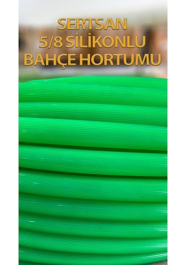 Silikonlu Bahçe Hortumu 5/8 Yeşil Renk 25 Metre